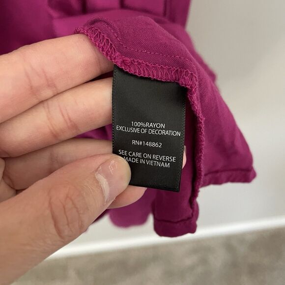 Torrid Size 1 1X Purple Sleeveless Tunic Dress Pockets V Neck Embroidered - Picture 5 of 7